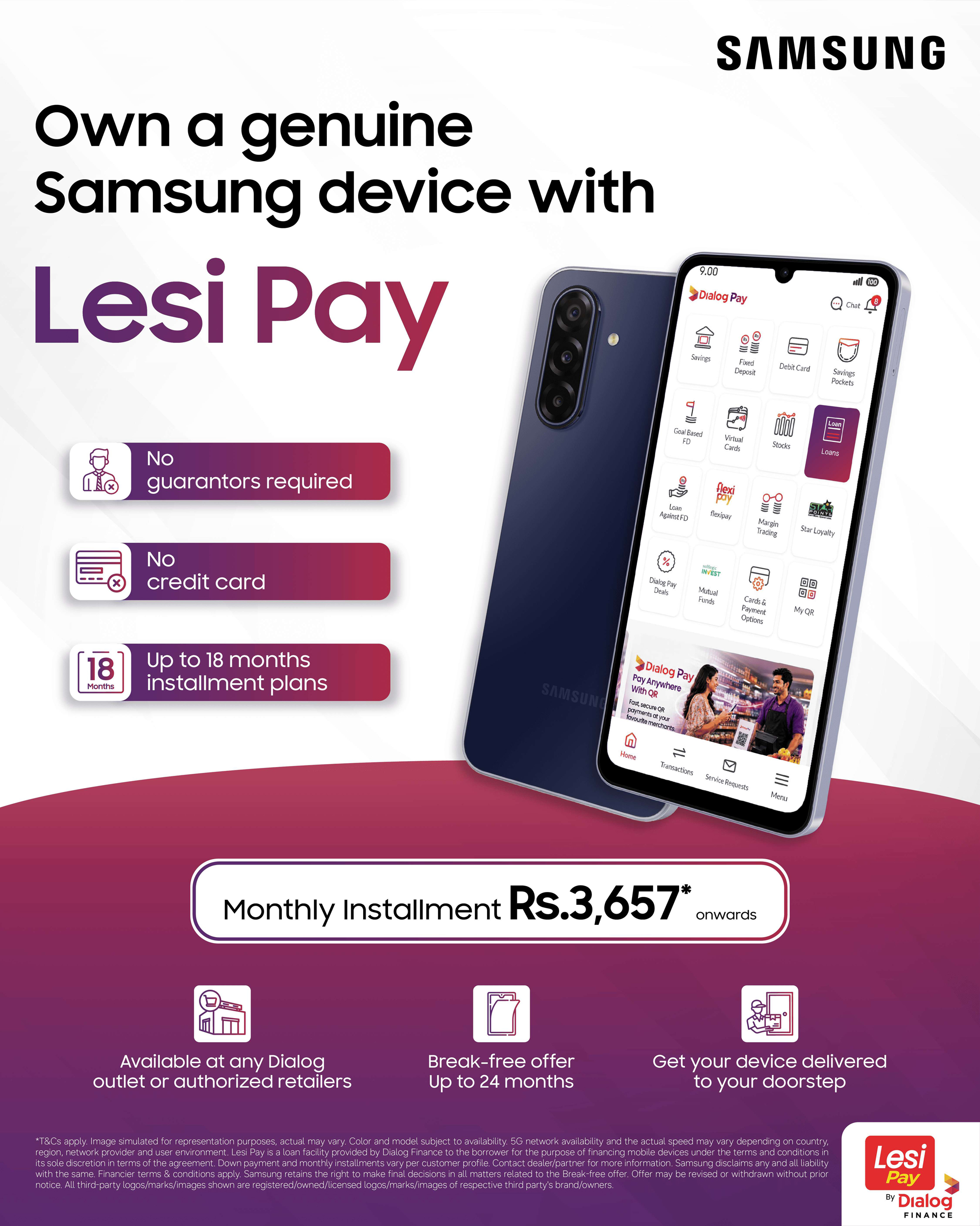 Samsung expands Lesi Pay by Dialog Finance easy payment facility to ...